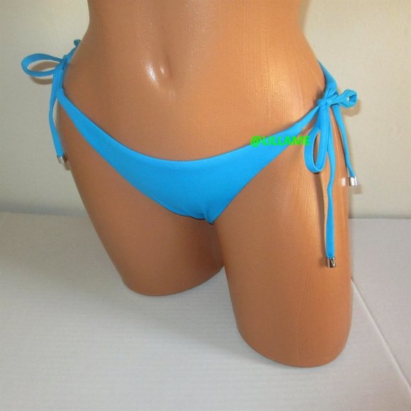 Victoria's Secret Swim Tie-Side Hipster Bikini Bottom S XL Turquoise Blue - Picture 5 of 6